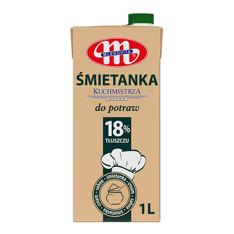 Вершки "Млековіта", 18% жирності, 1000 мл